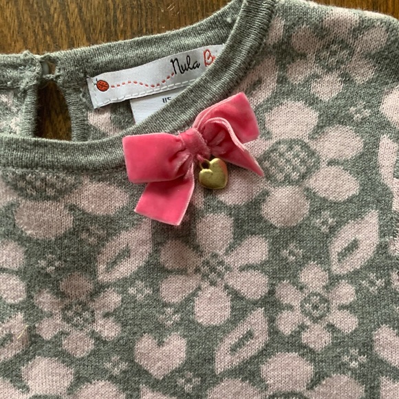 Girls Floral Sweater Dress - Picture 2 of 6